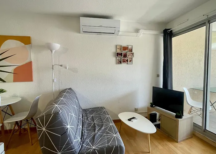 Cosy 2 Pieces Avec Wifi, Terrasse Ouest, 50m Et Commerces - Sud - Fr-1-748-21 * Canet-en-Roussillon