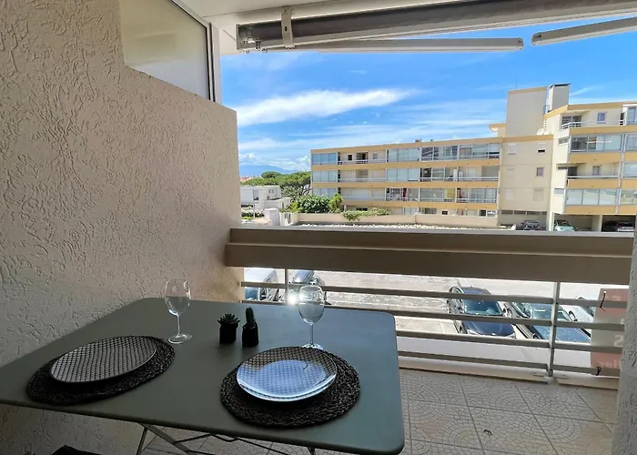 Cosy 2 Pieces Avec Wifi, Terrasse Ouest, 50m Et Commerces - Sud - Fr-1-748-21 Daire Canet-en-Roussillon